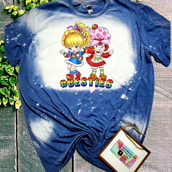 Besties - Rainbow brite & Strawberry Shortcake tee - Picture 3 of 3